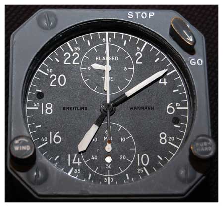 Cockpit Aircraft Clock Dial Breitling Wakmann Military Montre Bord Swiss Made 